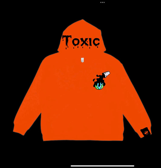 Toxic hoodie -(orange)